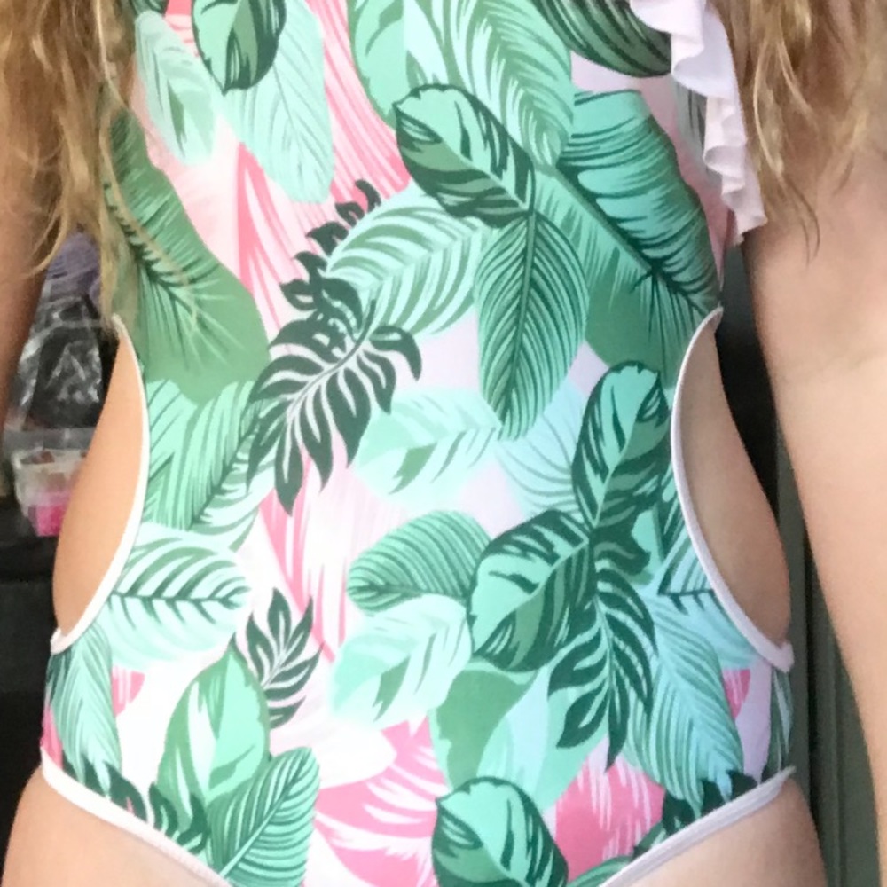 Cute jungle one piece bathing suit